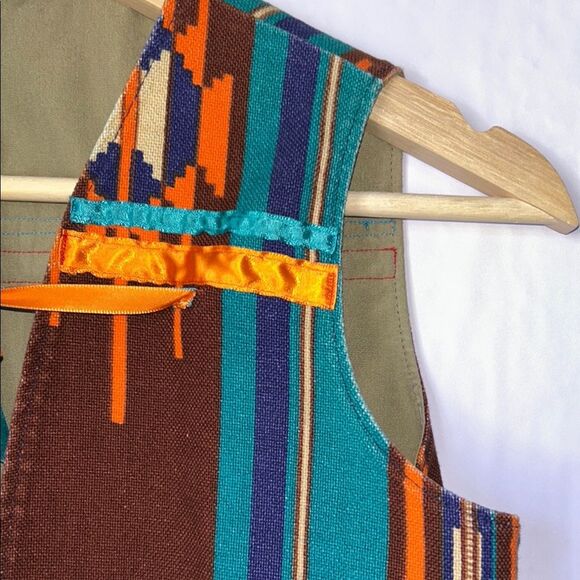 Girls Colorful Southwestern Western Vest Size 10/12 Handmade - Picture 7 of 11
